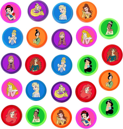 24 Pcs Princess Themed Stampers, Princess Birthday Party Supplies, Classroom Rewards Prizes, Goody Bag Treat Bag Stuff for Princess Birthday Party Gifts