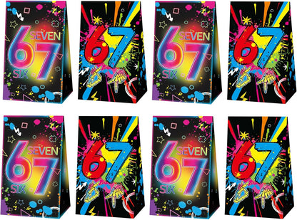 20pcs 10 Styles 6 7 Birthday Theme Mini Notebooks Party Supplies Favors Goodie Bag Stuffers Colorful 6 7 Birthday Theme Journal Pocket Notebook Supplies for Birthday Party Activity(20pcs-67-bks)