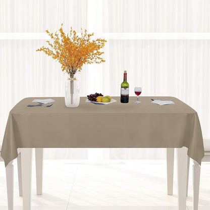 sancua Clear Plastic 100% Waterproof Tablecloth - 54 x 78 Inch - Vinyl PVC Rectangle Table Cloth Protector Oil Spill Proof Wipe Clean Table Cover for Dining Tables, Parties & Camping, Crystal Clear