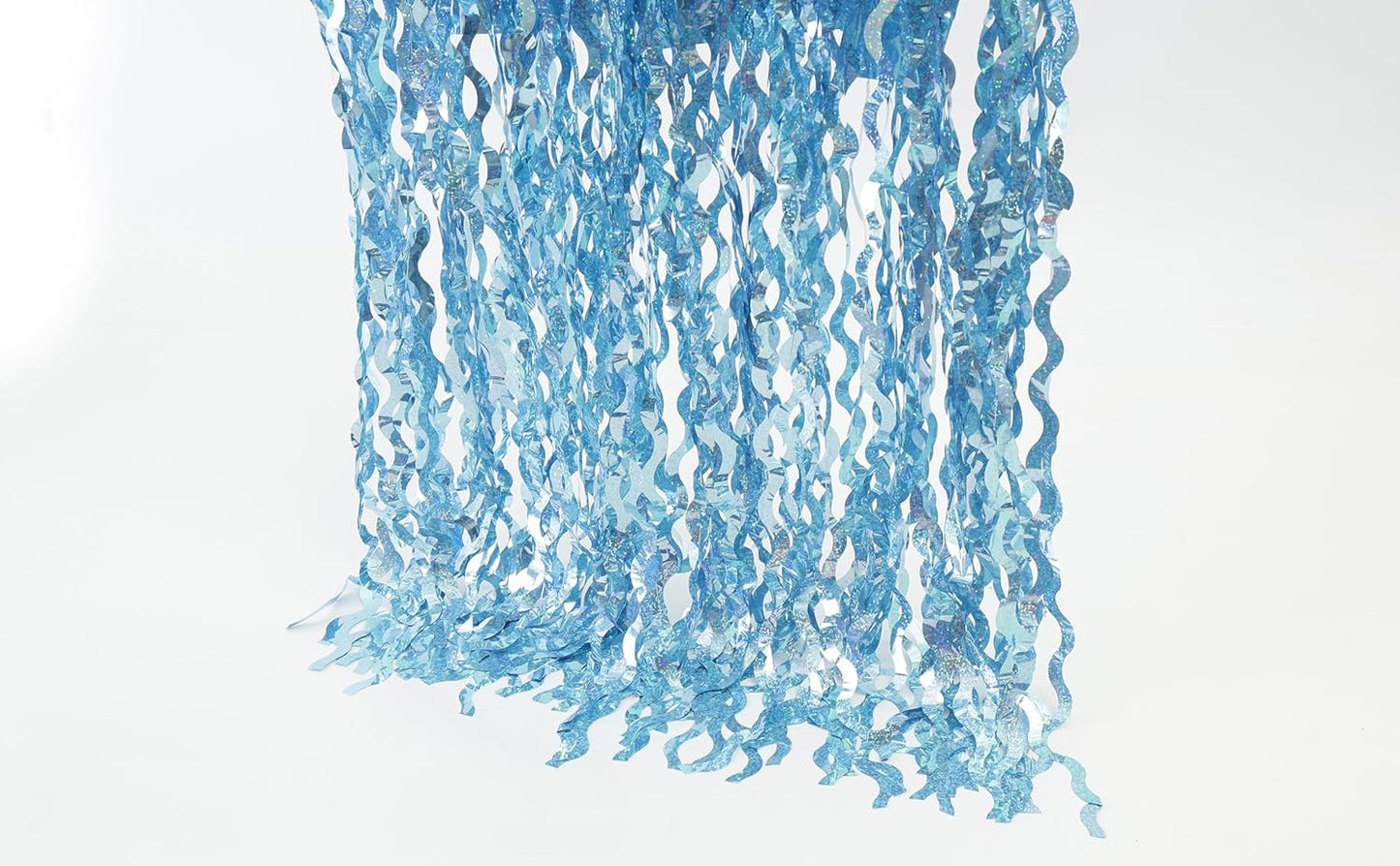 4 Pack Wavy Champagne Gold Metallic Tinsel Foil Fringe Curtains Backdrop - 3.3X6.6ft Foil Fringe Backdrop for Parties | Door Streamers for Birthday | Photo Booth Backdrops Party Decor