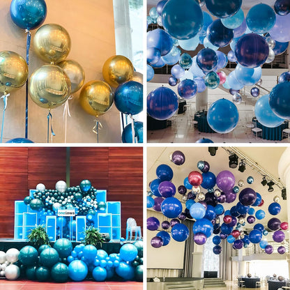 PartyWoo Metallic Gold Foil Balloons 20pcs Different Sizes Pack of 22 15 10 Inch Large Round Foil 4D Inflatable Mirror Ball Mylar Balloons for Graduation Birthday Baby Shower Party Decorations