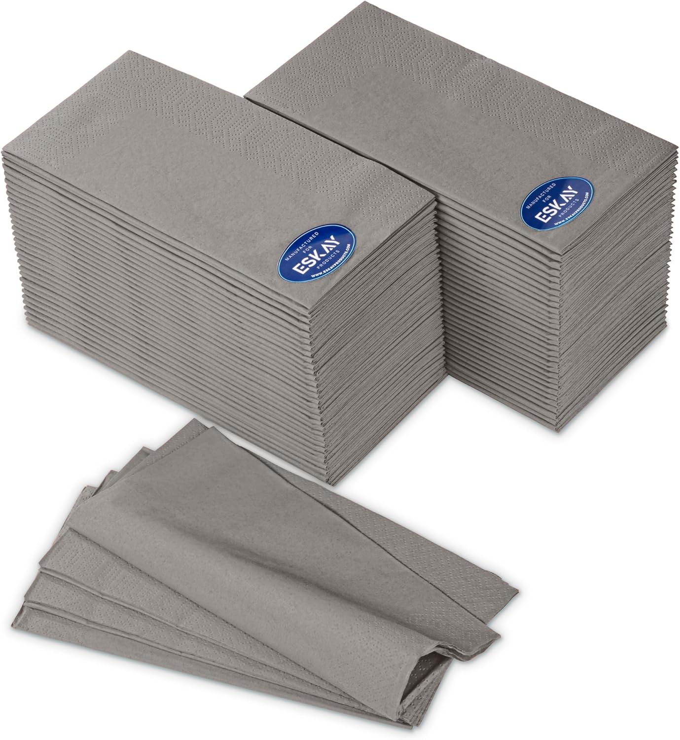 Black Beverage Napkins (300 Count) 2-Ply Disposable Cocktail Napkins for Bar, Weddings, Parties, Events, Premium Quality and EU Made