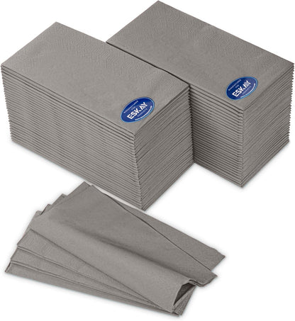 Black Beverage Napkins (300 Count) 2-Ply Disposable Cocktail Napkins for Bar, Weddings, Parties, Events, Premium Quality and EU Made