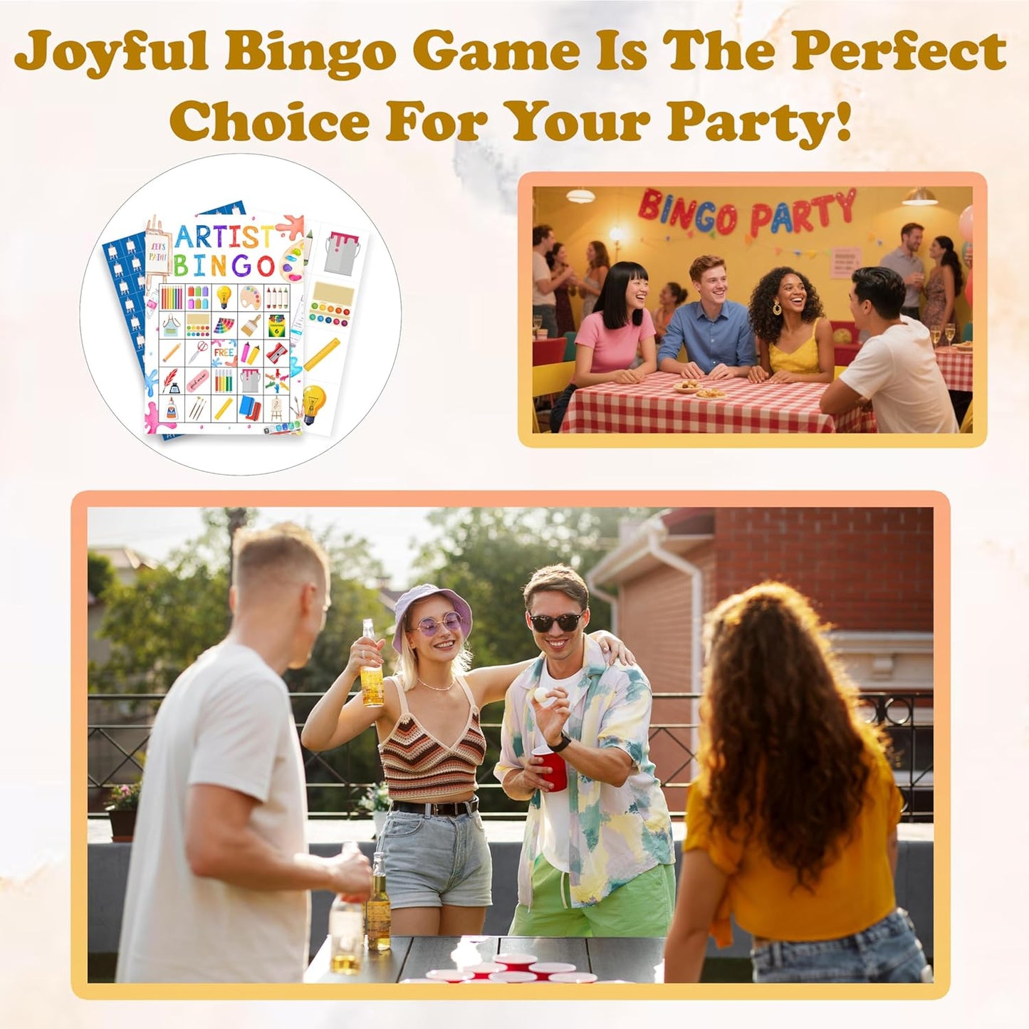 Book Bingo Game, Reading Party Bingo Cards Set, Read Themed Party Games Supplies for Book Lovers, Adults Family Friends Holiday Activities Favors Decorations for 24 Player, 01