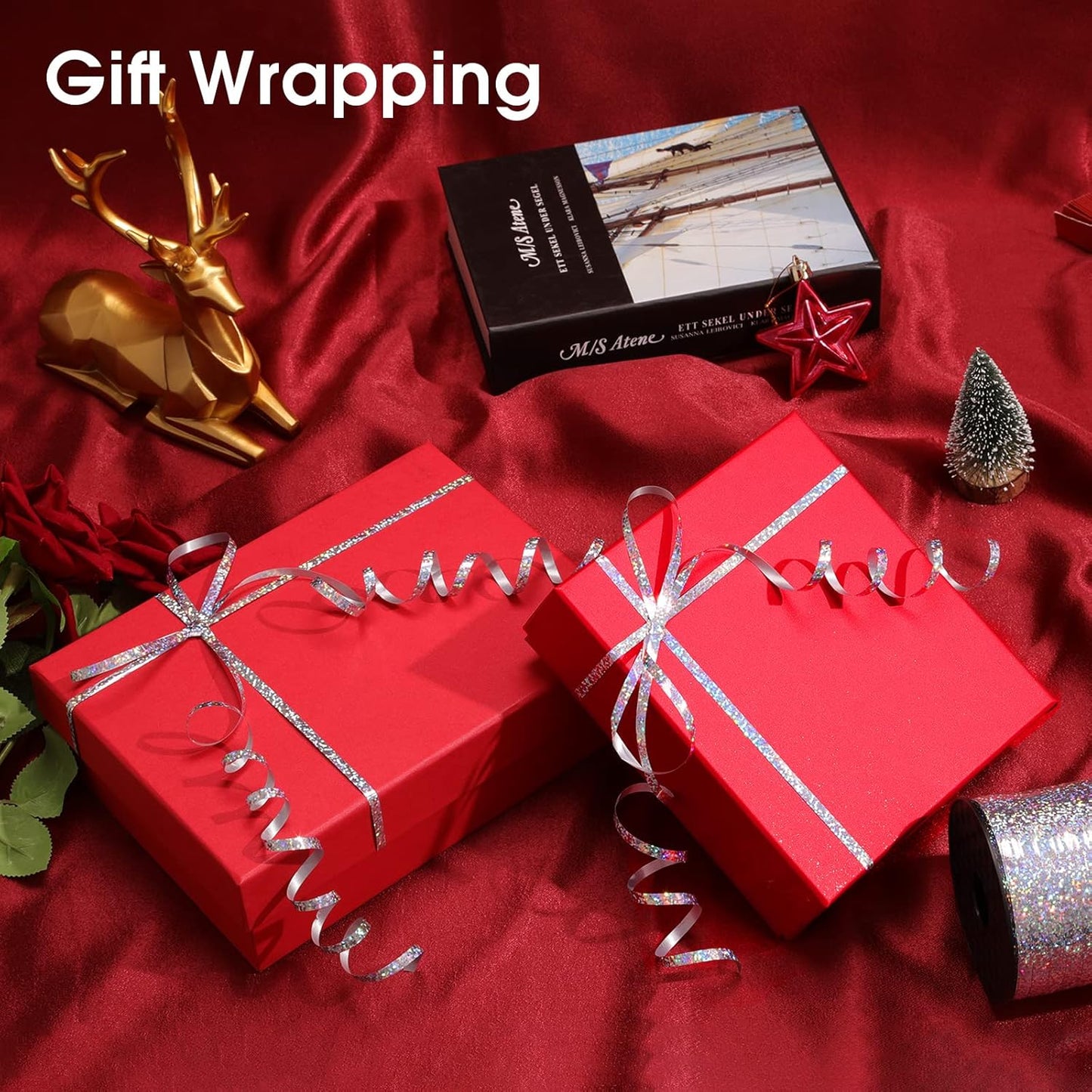 Rose Gold Curling Ribbon - 500 Yard Shiny Metallic Curling Ribbon for Gift Wrapping, Balloons, Birthdays & Parties