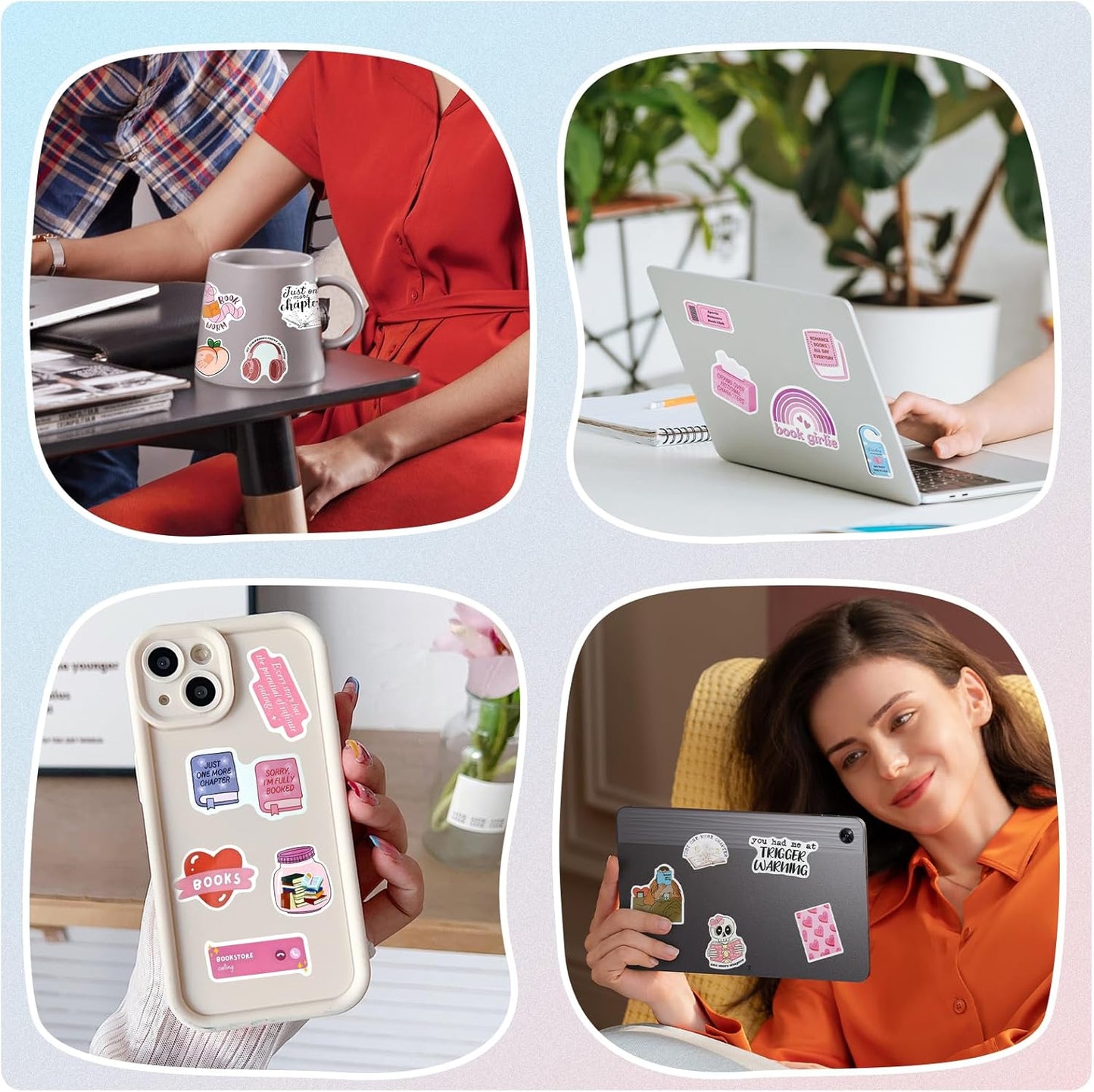 200Pcs Water Bottle Stickers for Kids, Cute Stickers for Water Bottles, Vinyl Waterproof Aesthetic Laptop Sticker Pack Classroom Prizes Skateboard for Kids Teens Girls Students (Cute-200pcs)