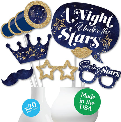 Big Dot of Happiness Prom - Photo Booth Props Kit, Dance Decorations, Photography Accessories, Party Decor- 20 Piece set
