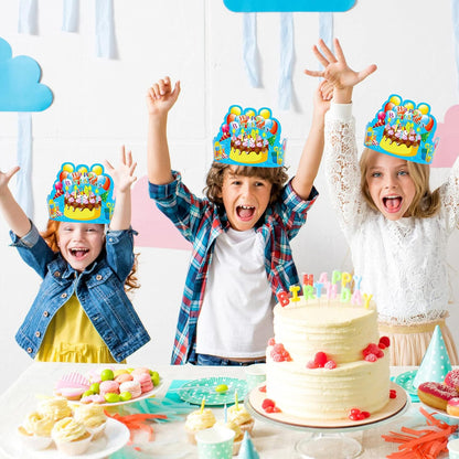 JTIEO 35Pack Birthday Party Crowns for Kids - Paper School Classroom Hats and VBS Supplies
