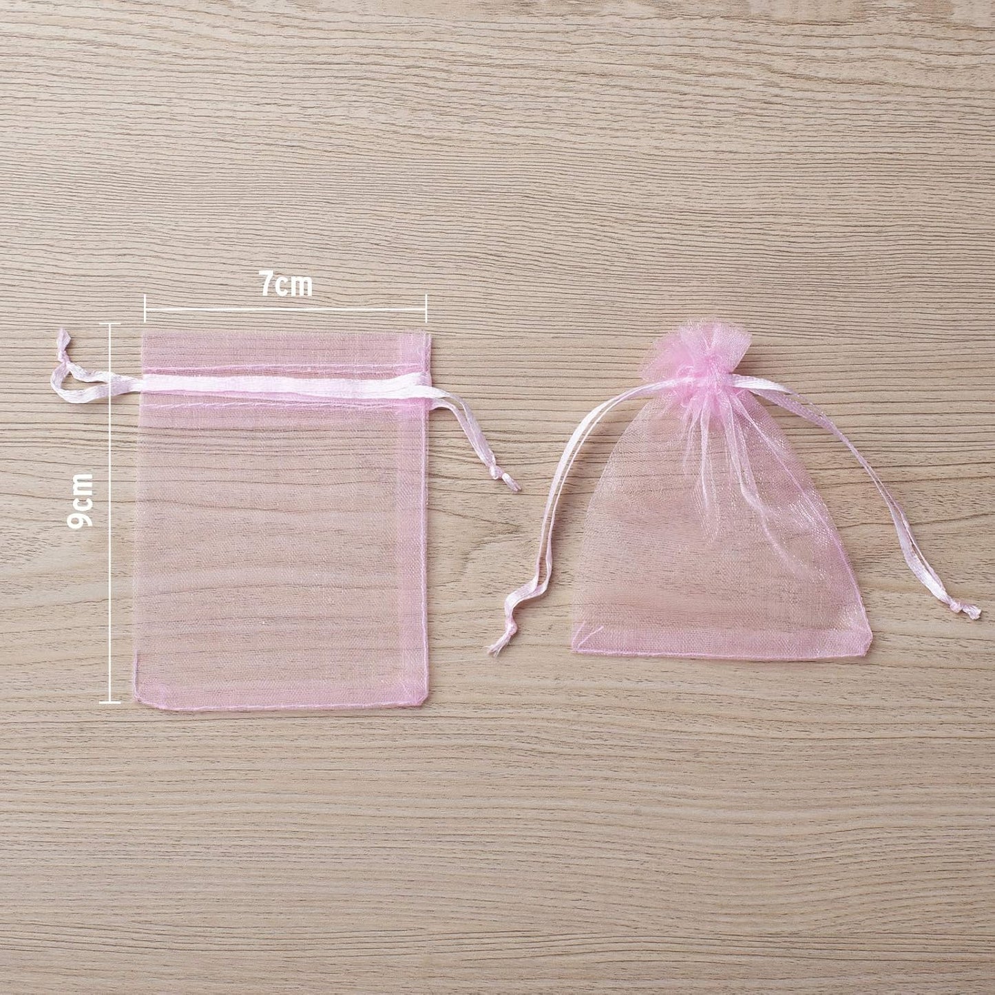 100pcs White Organza Bags 2x3 inch Sheer Drawstring Gift Bags Jewelry Pouches Wedding Party Christmas Favor Gift Bags, Little Mesh Gift Pouches Mini Candy Bags for Small Presents Earrings