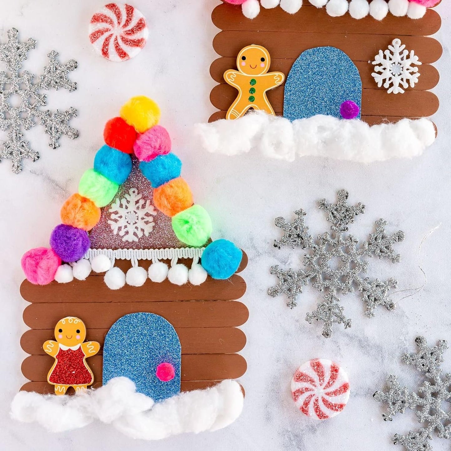 WISYOK 450PCS 2.5 inch Craft Sticks, Wood Popsicle Sticks, Craft Sticks for Home and School Crafts, Ideal for Arts and Handwork