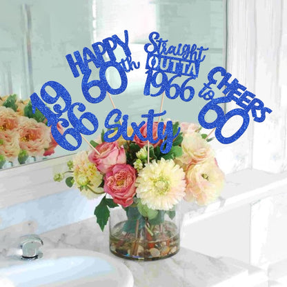 15 PCS 50th Birthday Centerpiece Sticks Fifty Happy 50th Straight Outta 1976 Table Flower Centerpieces Sticks Cheers to 50 Floral Decorations for 50th Birthday Party Centerpieces Supplies Black
