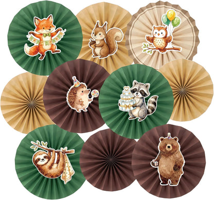 Easy Joy Paper Leaves Decorations for Wall Paper Fans Classroom Decoration Leaves Backdrop Decor Wall Decor,Set of 9