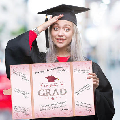 Vlipoeasn 2026 Graduation Guest Book Alternative, Black Gold Class of 2026 Graduation Party Decorations, Graduation Signature Book for 2026 College High School, Unique Graduation Gifts for Friends