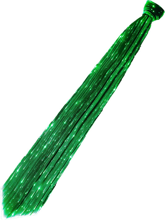 LED Neck Ties for Men Party Fiber Optic Light Up Necktie Bar Rave Funny Glow Clothes Accessories for Adults Women