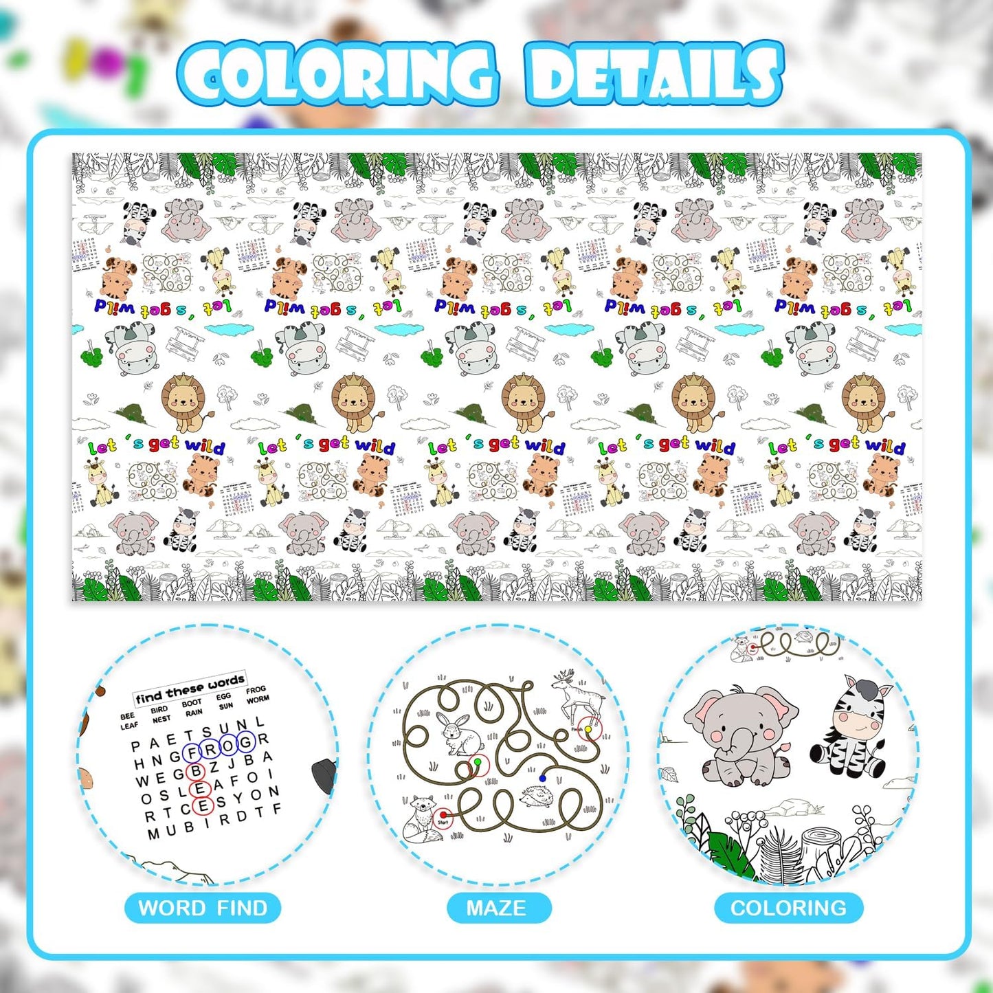 Giant Construction Party Coloring Tablecloth for Kids - Huge Construction Theme Table Cover Large Dump Truck Vehicle Painting Poster for Children Birthday Party Supplies 54x108 Inch