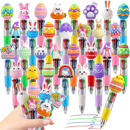 CZWZ 20Pcs Mini Multicolor Pens in One 4-in-1 Cute Pens Bulk for Kids, Fun Kawaii Ballpoint Pens for Birthdays and Children's Party Favors Gifts Teacher School Supplies