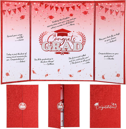 Engrowtic 2026 Graduation Guestbook Alternative Gold and Pink Guest Book Class of 2026 Congrats Graduation Party Decorations Grad Party Signature Board Card for College High School Graduate Gifts