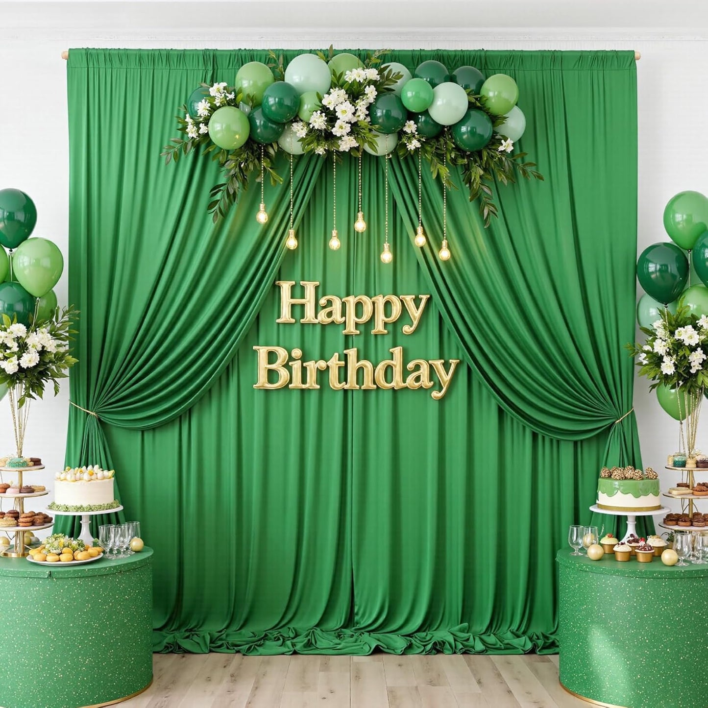 10ftx10ft Black Backdrop Curtains for Weddings Parties, Wrinkle Free 2 Panels Silky Polyester Photo Backdrop Drapes Back Drop Cloth Drapery for Birthday Mother'sDay Photography Background