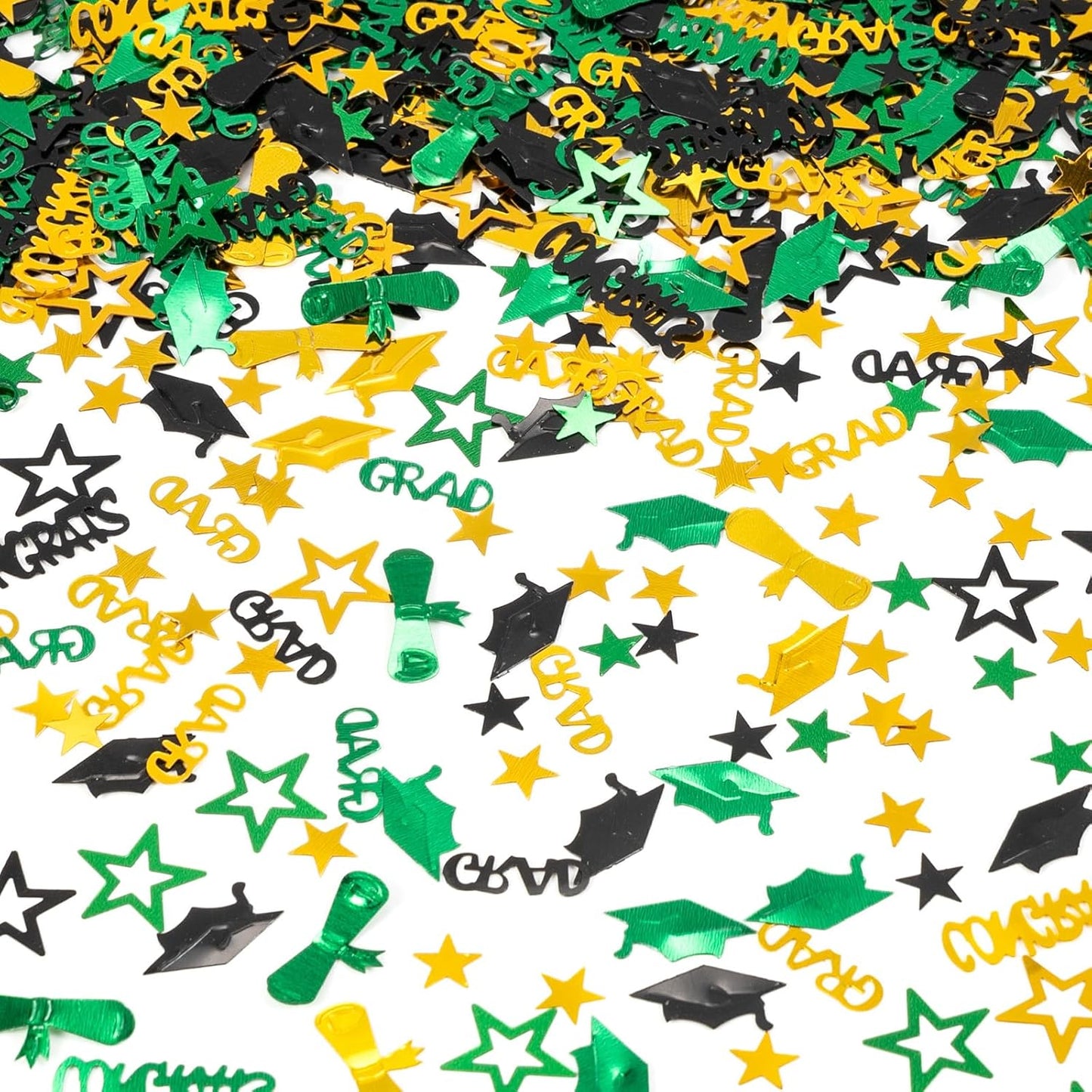 Gold and Black Graduation Confetti 2026, 1000 Pcs Congrats Grad Confetti Class of 2026 Party Table Centerpiece for 2026 Graduation Party Decorations