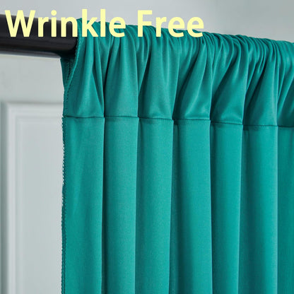 10ftx10ft Black Backdrop Curtains for Weddings Parties, Wrinkle Free 2 Panels Silky Polyester Photo Backdrop Drapes Back Drop Cloth Drapery for Birthday Mother'sDay Photography Background