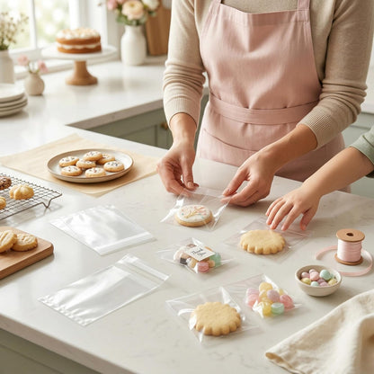 Clear Self Sealing Cellophane Bags 4"x6" (10.2 x 15.2cm) Pack of 200 – 4x6 Cookie Bags with Seal for Treat Bags, Cookies Wrappers Candy Party Favors Goodie