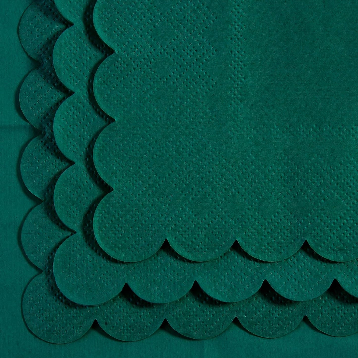 100 Pack Cocktail Napkin 2-Ply Scalloped Edged Dessert Napkins Folded 5 x 5 Inches Disposable Napkins for Dinner Wedding Birthday Party Bridal Anniversary Reception Event (Pink)