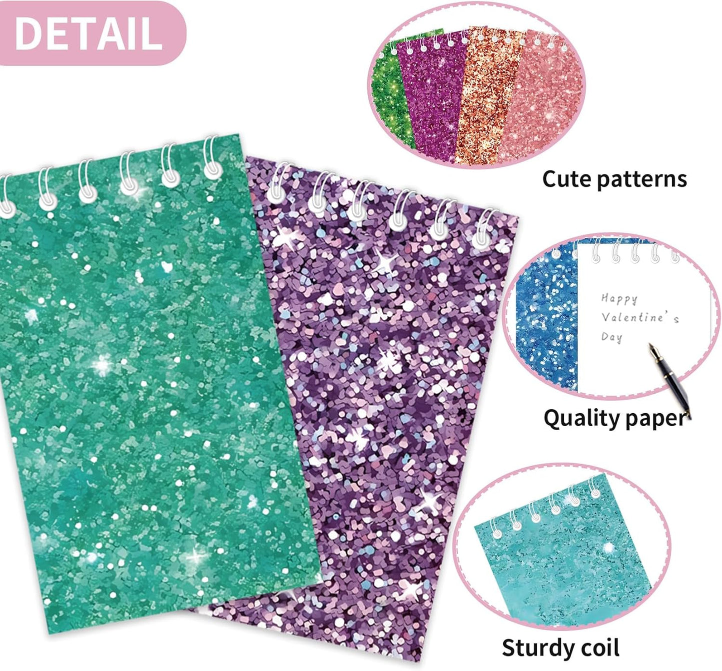 24Pcs Colorful Flash Theme Mini Notebooks Birthday Party Supplies Favors Goodie Bag Stuffers Glitter Colorful Little Pocket NotePads Gift Rewards Supplies for Party 8 Styles 25 Pages Each