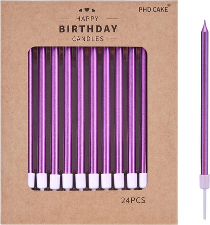 PHD CAKE Champagne Gold Long Thin Metallic Birthday Candles, Cake Candles, Birthday Parties, Wedding Decorations, Party Candles