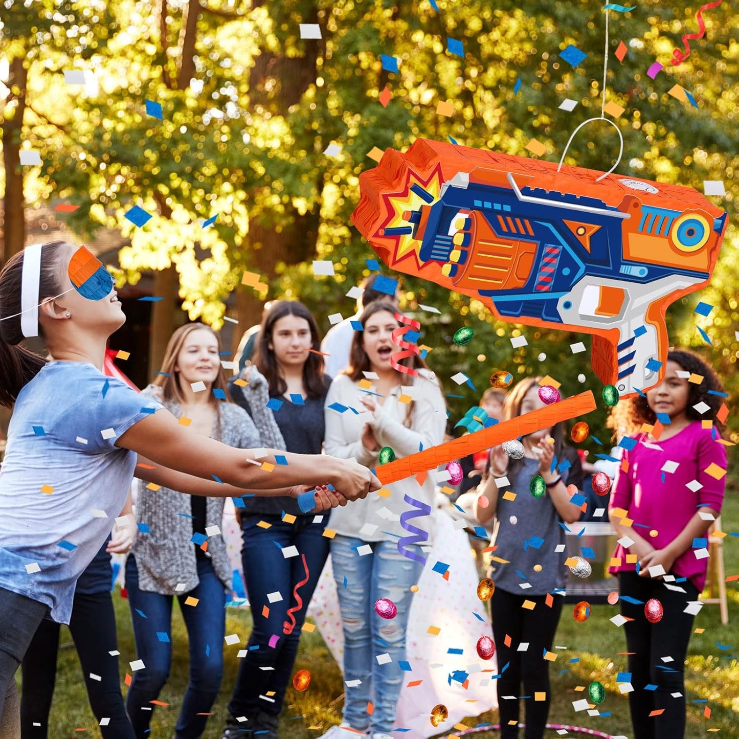 Sotiff Western Piñata Mexicanos Boots Piñata with Stick Blindfold Confetti for West Cielito Lindo Platos De Barro Themed Birthday Party Game Favors Decor 15 x 12 Inches