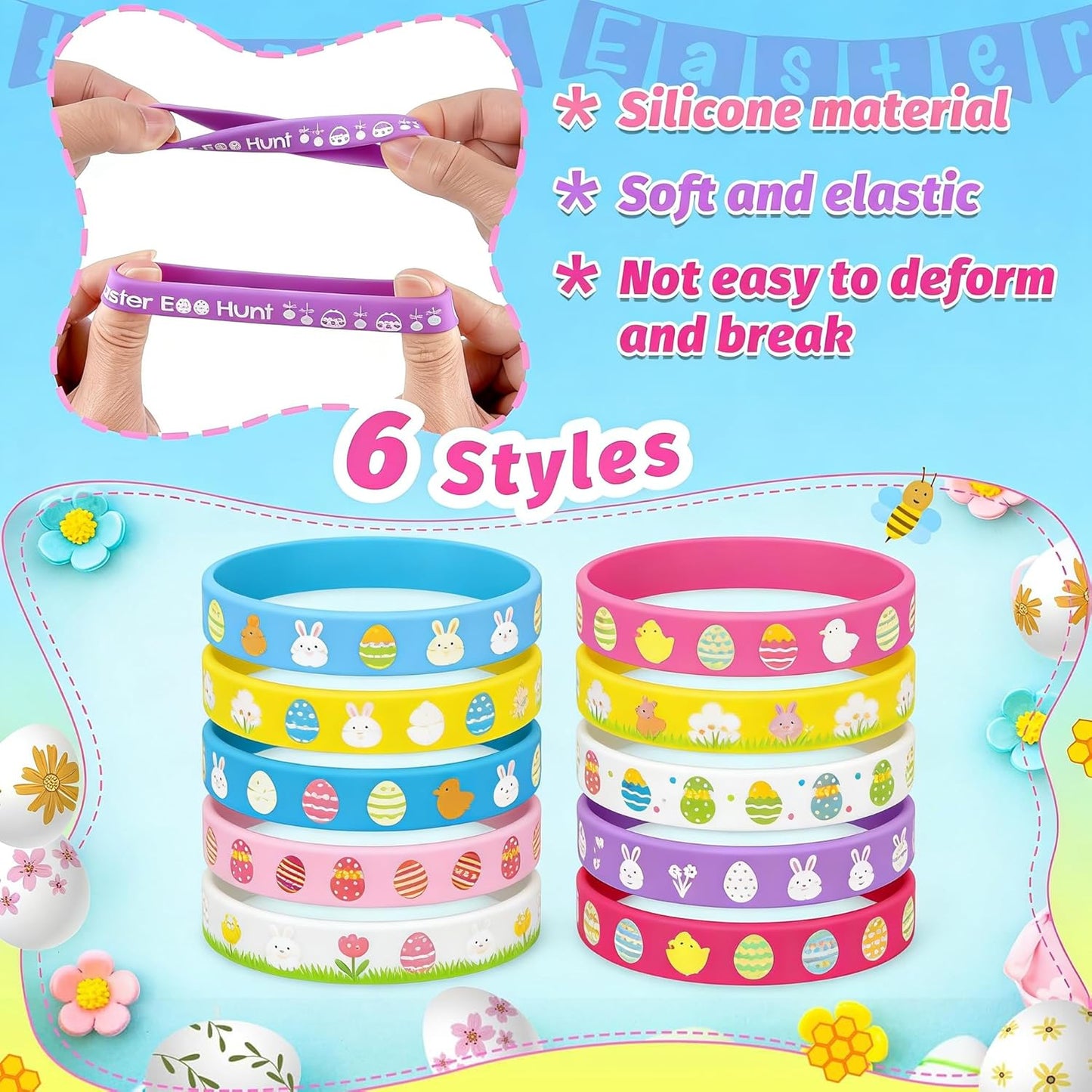 132 Pcs Easter Egg Fillers for Kids Boys Girls,Easter Basket Stuffers,Easter Party Favors Assorted Toys,Easter Eggs Hunt Gifts for Toddlers Teens Goodie Bag Stuffers Filling Treats Classroom Prizes