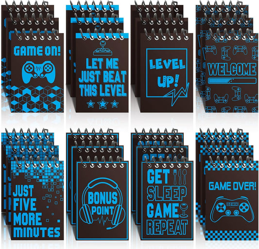 Epakh 24 Pieces Gaming Mini Notepads Video Game Notebooks Gamer Notebooks for Video Gaming Themed Birthday Party Favor Supplies Teacher Classroom Supplies