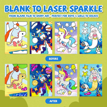 PARTYWIND Party Favors for Kids, 16 Pack Foil Art & Craft Books Bulk for Kids 4-8, Easter Basket Goodie Bag Stuffer & DIY Creative Activity Toys for Kids Birthday Party Favors, Classroom Prizes