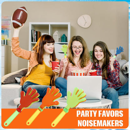 120 Pcs Colorful Hand Clappers 7.5 Inch Clappers Noisemakers Noise Makers Party Favors Plastic Clapper Sporting Events Cheers Ball Dance Basketball Football Noisemakers （Colorful）