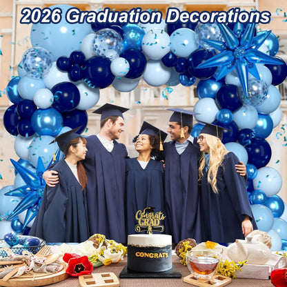 KARLURE Black and Gold Balloons Arch Kit with Black Gold Confetti Balloons for 2026 Graduation Decorations Class Grad Men Birthday Party Prom Retirement Masquerade Anniversary Party Decorations