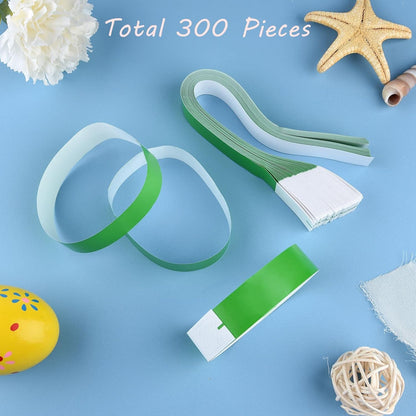 MIAHART Paper Wristbands for Events - 300 Pcs Gold Waterproof Party Arm Bands for Lightweight Concert Use