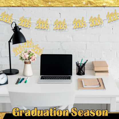 Amyhill 24 Pcs 2026 Graduation Decorations Class of 2026 Graduation Centerpiece Sticks Glitter Double Sided for Table Grad Party Decorations for Vase Table Toppers Supplies(Black)