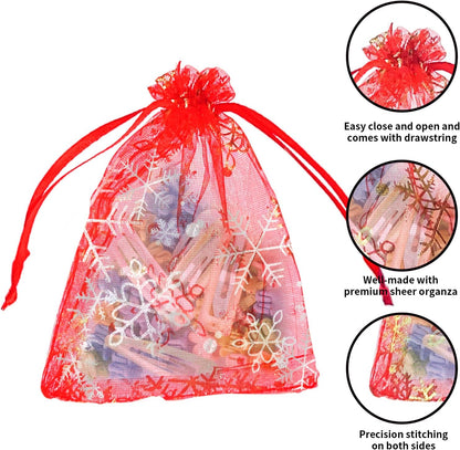 100PCS White Organza Bags, 4x6 Inch Small Mesh Bags Drawstring, Jewelry Gift Bags for Easter, Party, Festival, Bathroom Soaps, Makeup