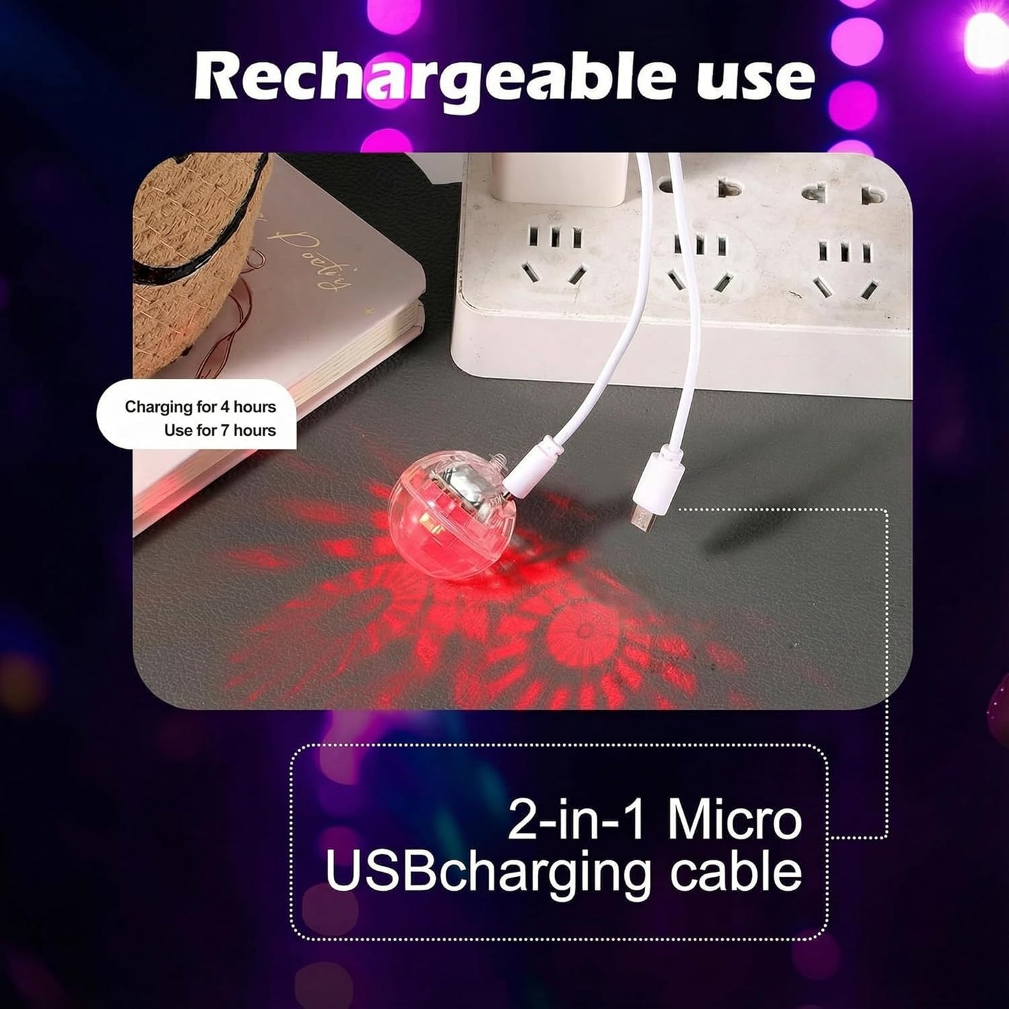 Light Up LED Necklaces for Women - 16 Color Changing USB Rechargeable Flashing Pendant, Disco Party Rave Festival Jewelry, Electronic Light Up Necklace