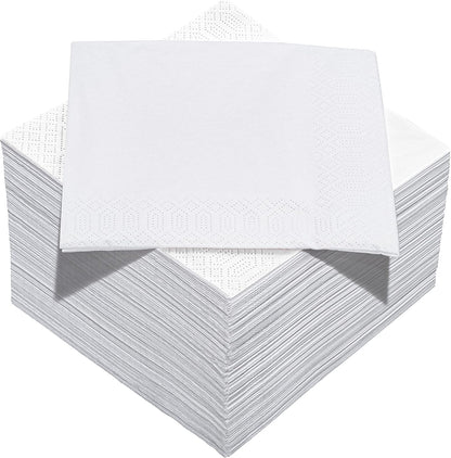 Black Beverage Napkins (300 Count) 2-Ply Disposable Cocktail Napkins for Bar, Weddings, Parties, Events, Premium Quality and EU Made