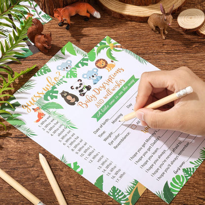 Yinder 145 Pcs Baby Shower Games Activities Cards with 20 Pencils Includes Baby Bingo Description and Wishes Guess Who Price is Right Word Scramble Game(Here Comes the Son)