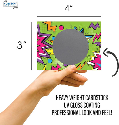 My Scratch Offs - Customizable Scratch-Off Cards Graffiti Design for Prizes, Classroom Rewards & Teacher Supplies, 50 Pack