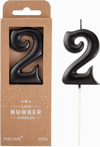 PHD CAKE 2.76 Inch Elegant Gold 1 Number Birthday Candles, Gold Number Candles, Cake Number Candles, Party Celebration