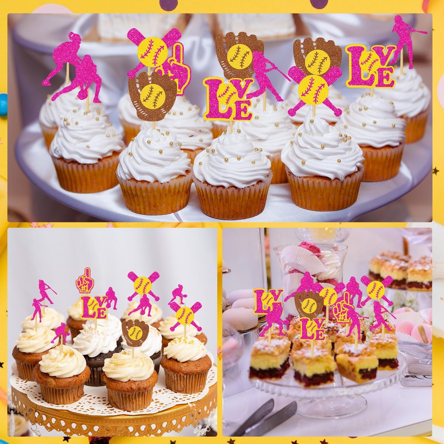 Rngmsi Flower Birthday Cupcake Toppers Decorations, 40PCS Wildflower Baby in Bloom Baby Shower Cake Decorations for Girls Women, Garden Floral Fairy Party Decor