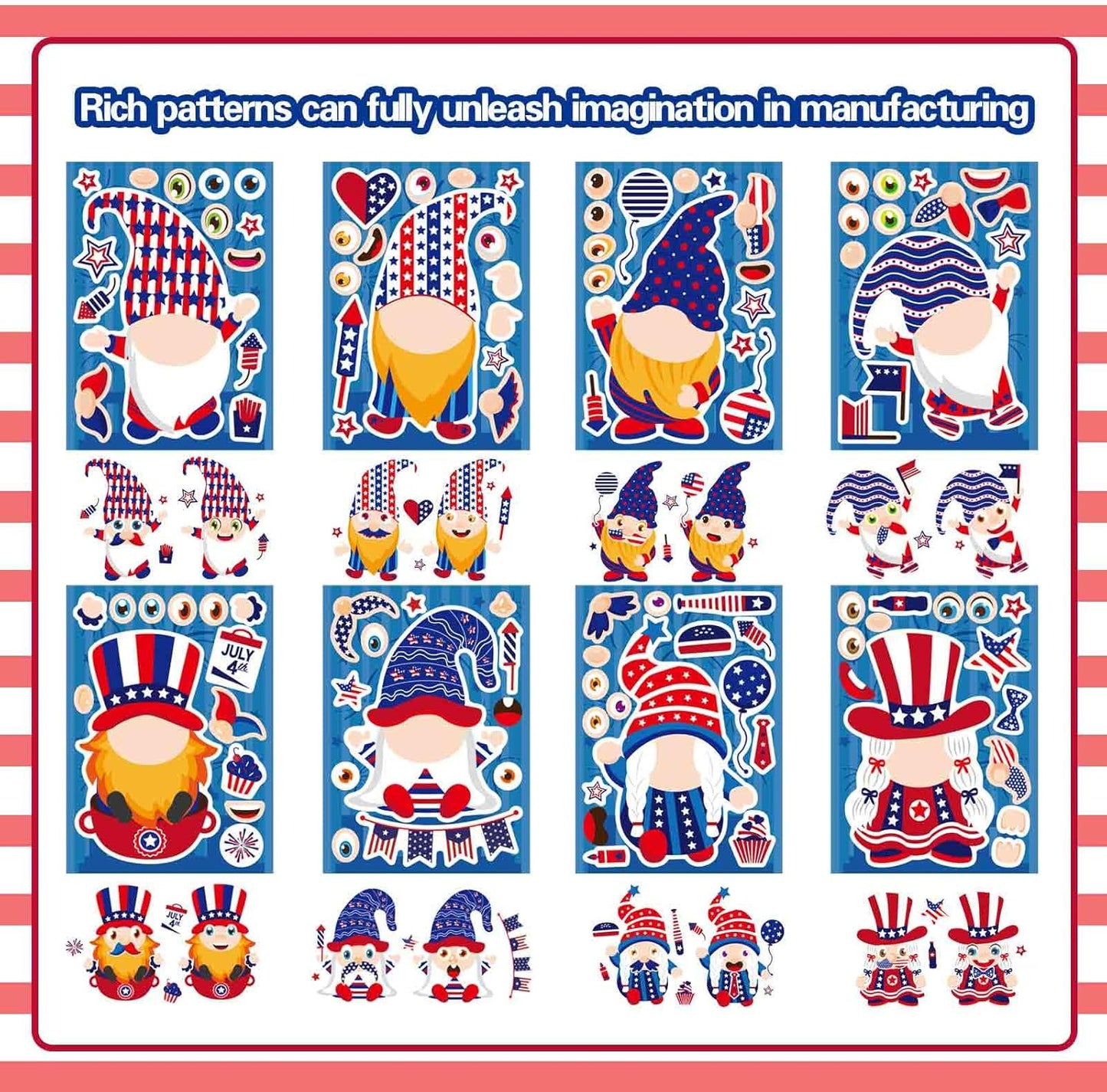 24 Sheets Summer Stickers for Kids Toddlers, Make-a-face Stickers for Kids Classroom Make Your Own Animal Mix & Match Sticker, Pool Beach Luau Hawaii Sticker, Summer Holiday Party Favors