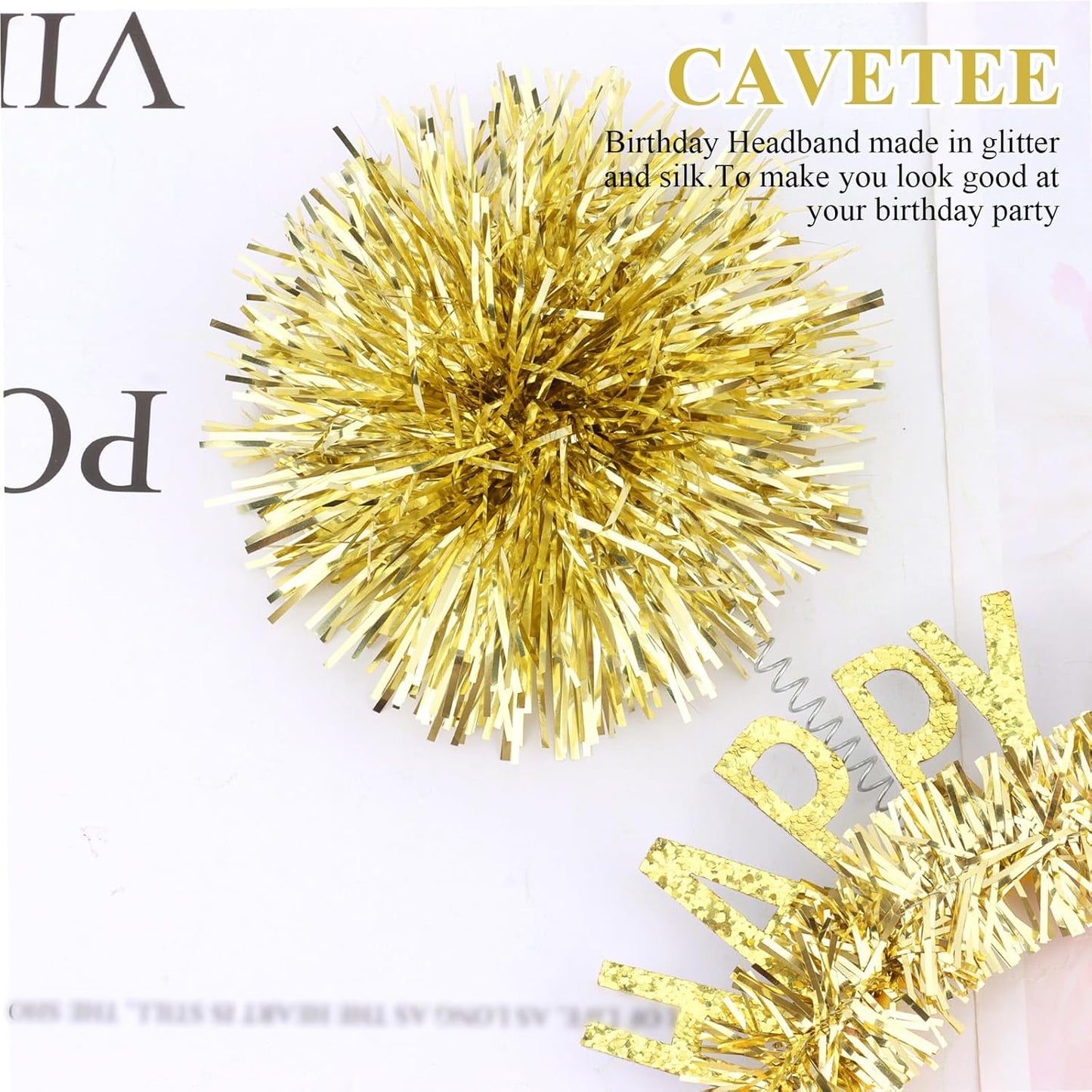 CAVETEE Happy Birthday Crown and Tiara for Women & Girls Party Decorations Gifts