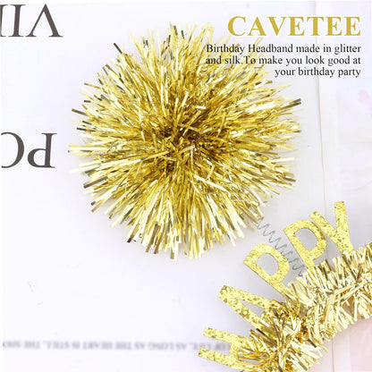 CAVETEE Happy Birthday Crown and Tiara for Women & Girls Party Decorations Gifts