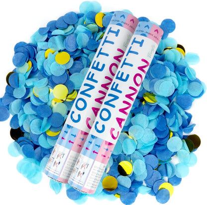 2 Pack Gender Reveal Confetti Cannon, 12 in Pink Square shaped Paper Party Poppers Cannons, Confetti Poppers For Baby Girl Gender Reveal Baby Showers (Square, Pink)