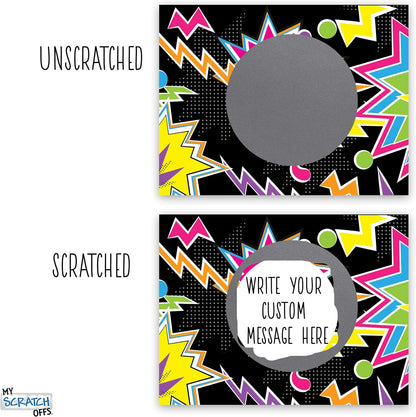 My Scratch Offs - Customizable Scratch-Off Cards Graffiti Design for Prizes, Classroom Rewards & Teacher Supplies, 50 Pack