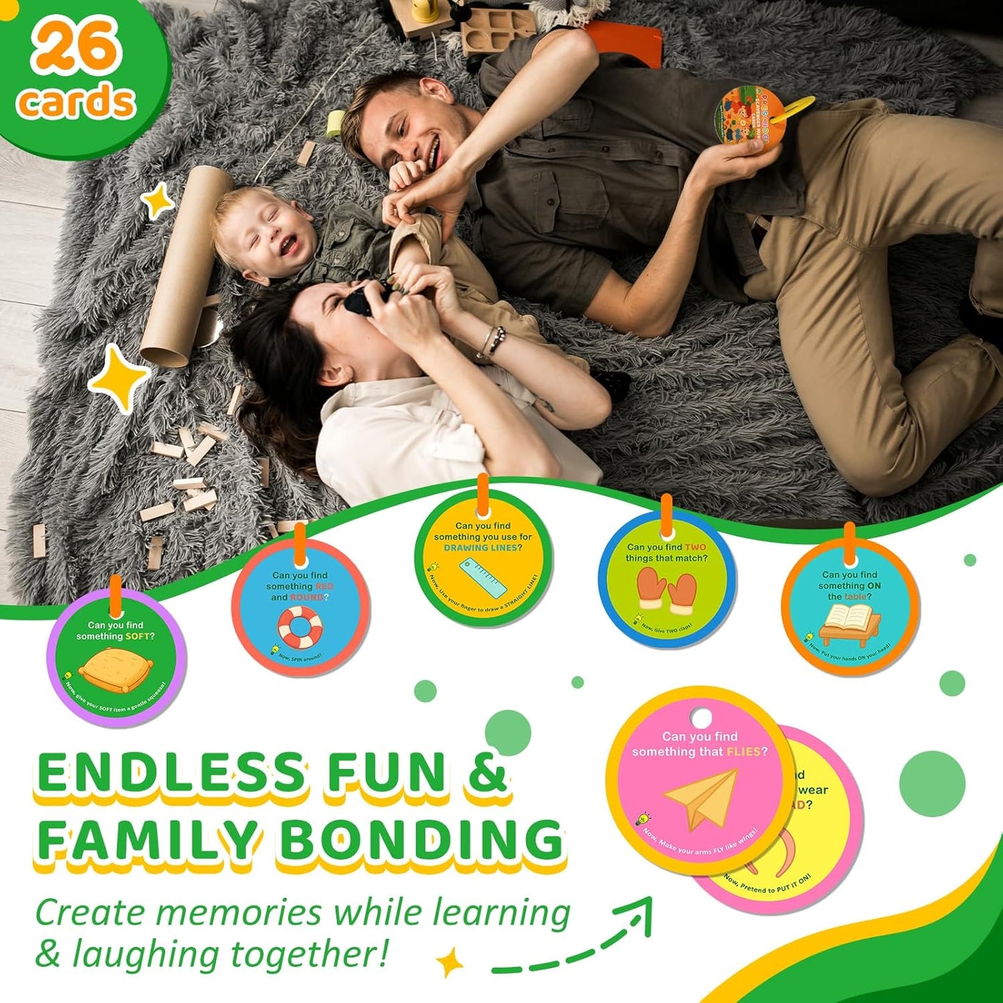 Home Scavenger Hunt Cards: 50 Toddler Indoor Find & Learn Activities | Fun Educational Games for 3-5 Year Olds | Preschool Boys & Girls Early Development (Indoor)
