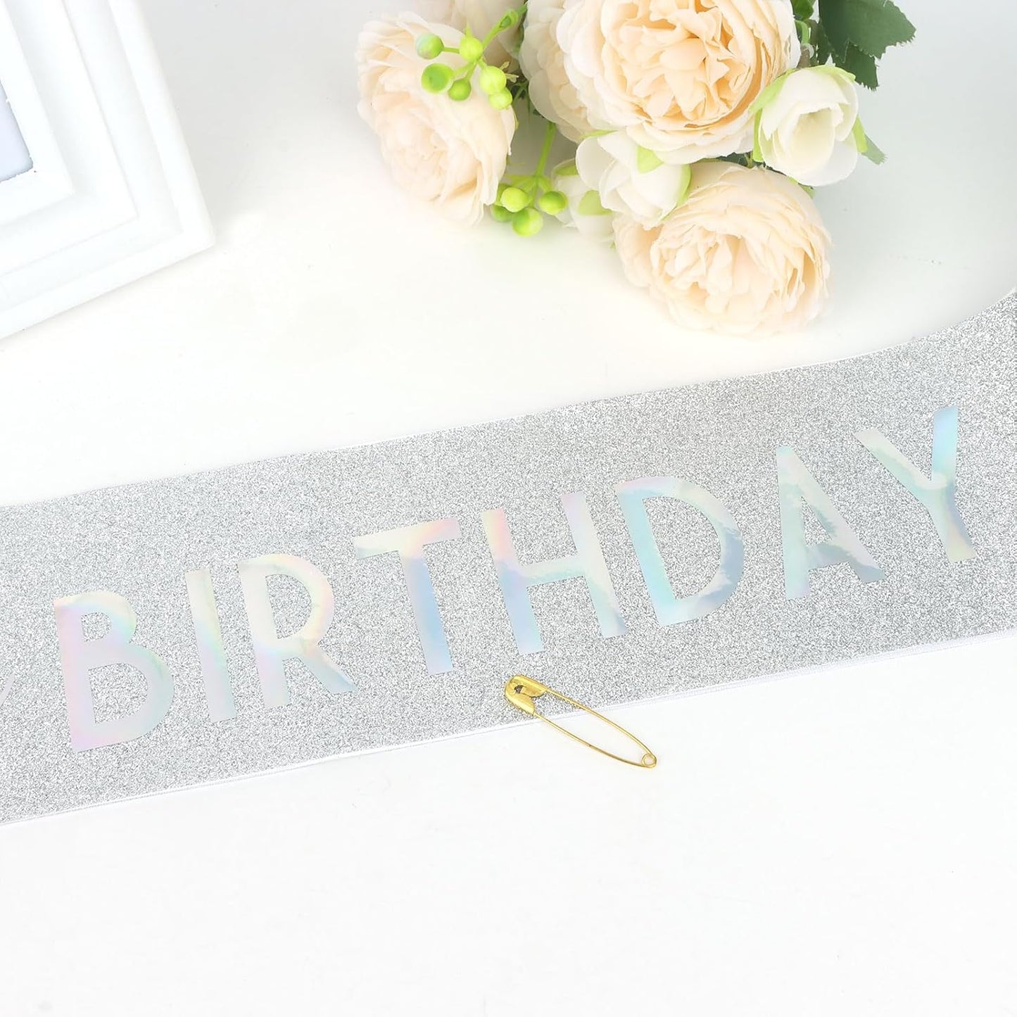 It's My Birthday Sash Black Glitter Sash with Hot Pink Foil Happy Birthday Decorations for Women Girls Men Boys Black Party Decorations